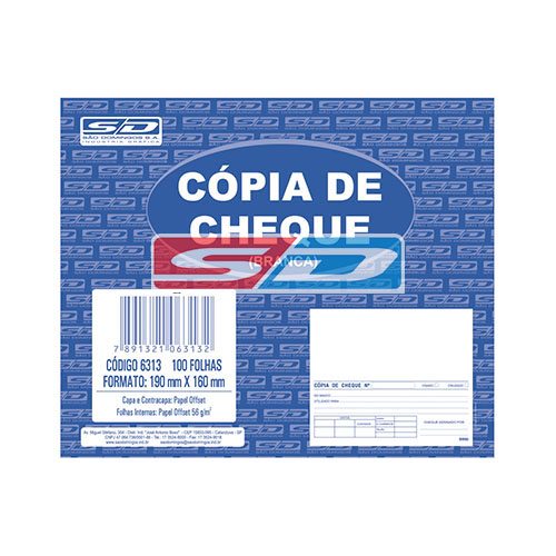 Copia de Cheque com 100 folhas - SÃO DOMINGOS