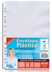 Saco Plastico A4 13 Furos com 10 - CHIES