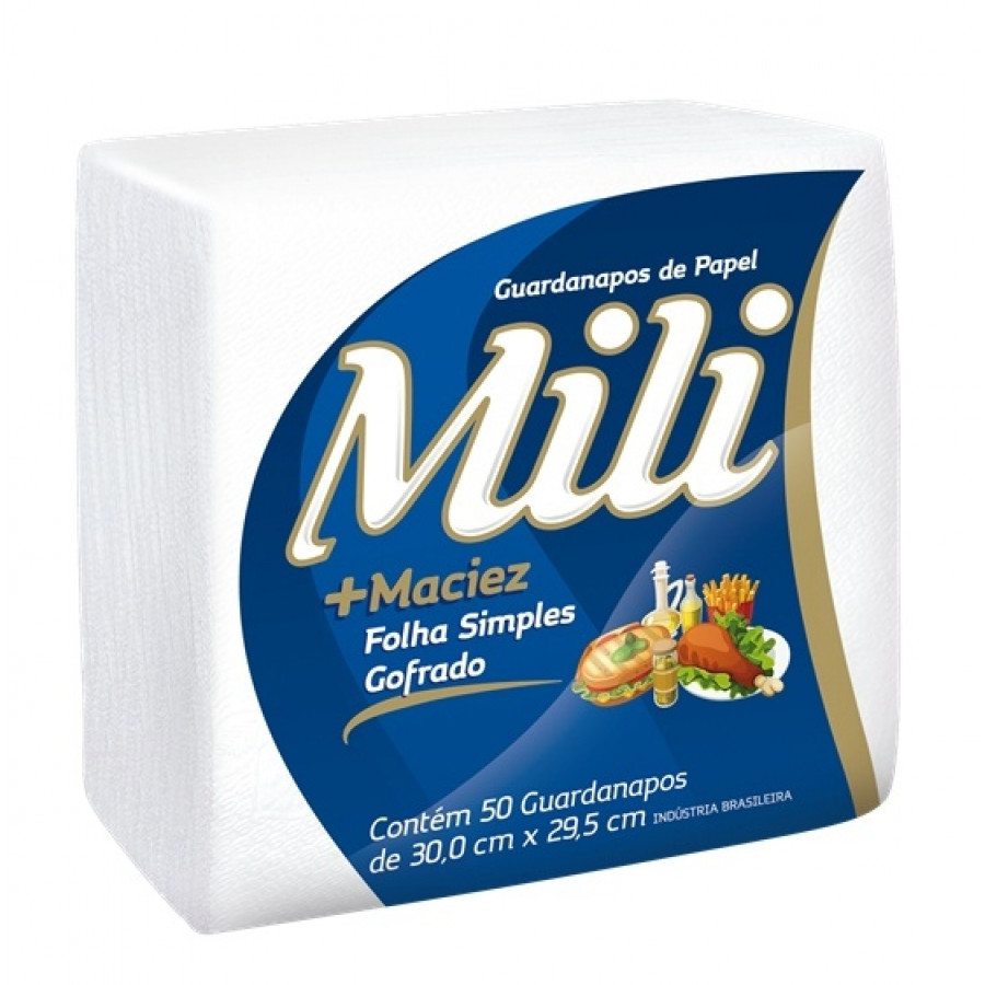 Guardanapo com 50 Folhas 30x29,5 Centímetro – MILI