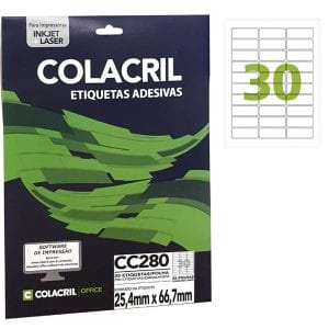 Etiqueta 6280 25,4X66,7 (30) - COLACRIL