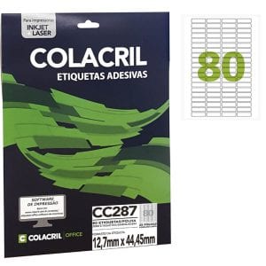 Etiqueta 6287 12,7X44,45 (80) - COLACRIL