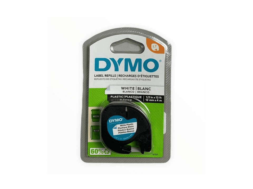 Fita Rotuladora Eletronica 12mmx 4m Preto/ Branco - DYMO