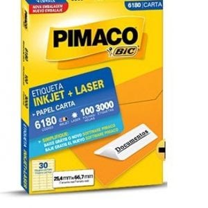 Etiqueta 6180 Tamanho 25,4X66,7 com 100 (30) - PIMACO