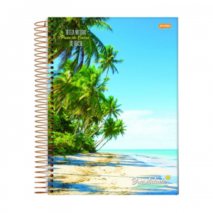 Caderno Espiral 1/4 96 Folhas Flexível - BRASILIDADE