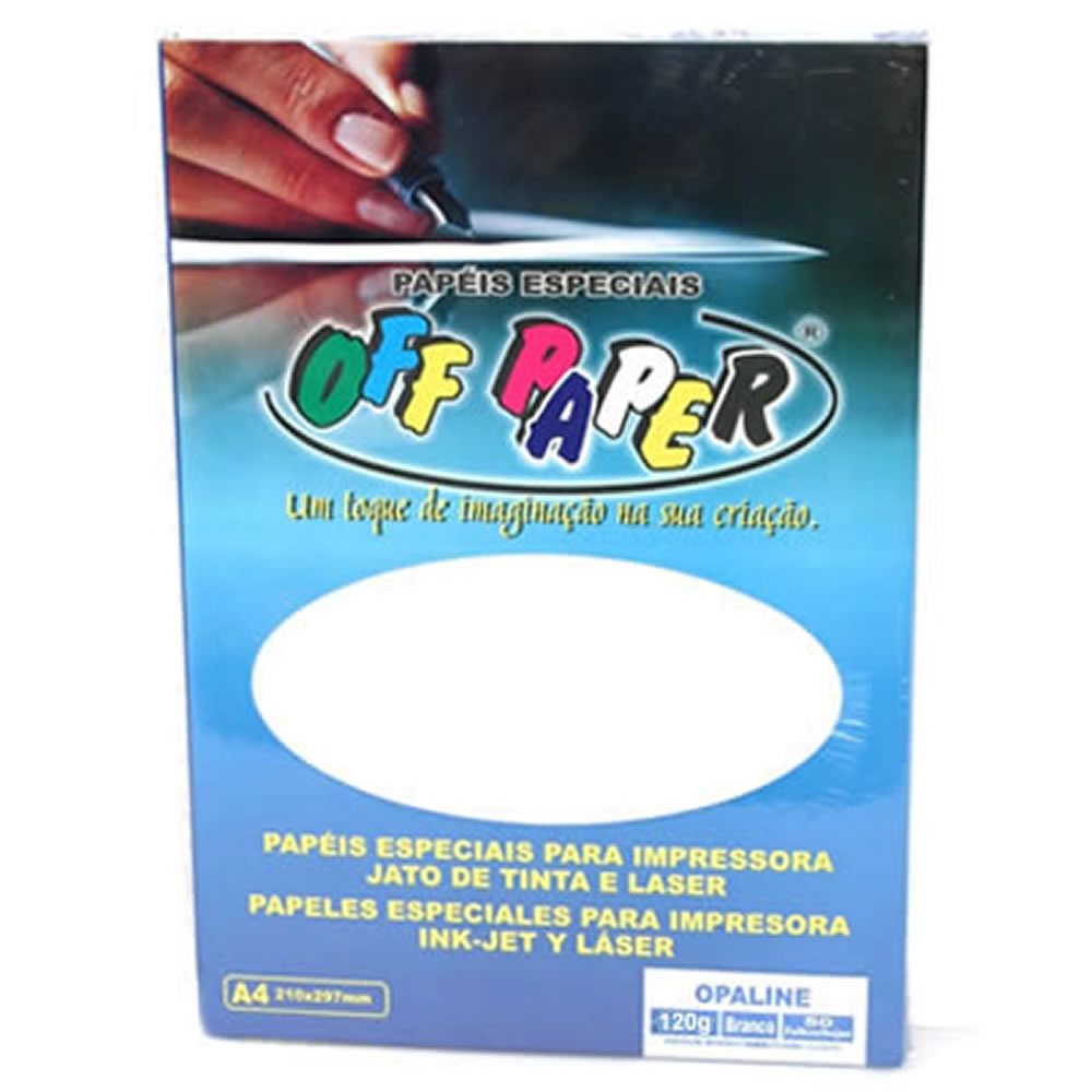 Papel Cartão de Visita Opaline Branco 120 Gramas - OFF PAPER
