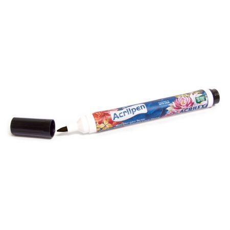 Caneta para Tecido Azul/Preta/Vermelha - ACRILEX