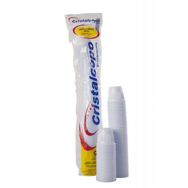 Copo 50ml Cafezinho Pacote com 100 - CRISTALCOPO