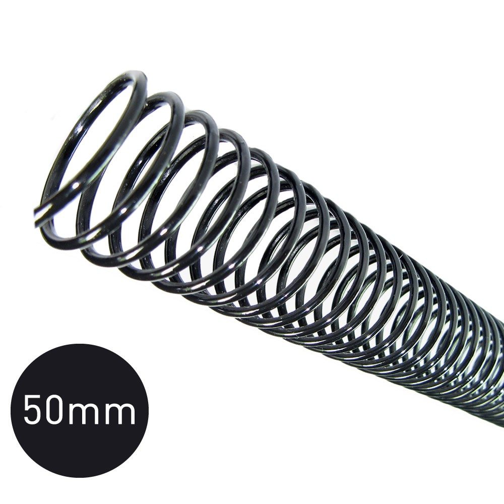 Espiral Preto de 50mm Pacote com 12 Unidades para 450 Folhas