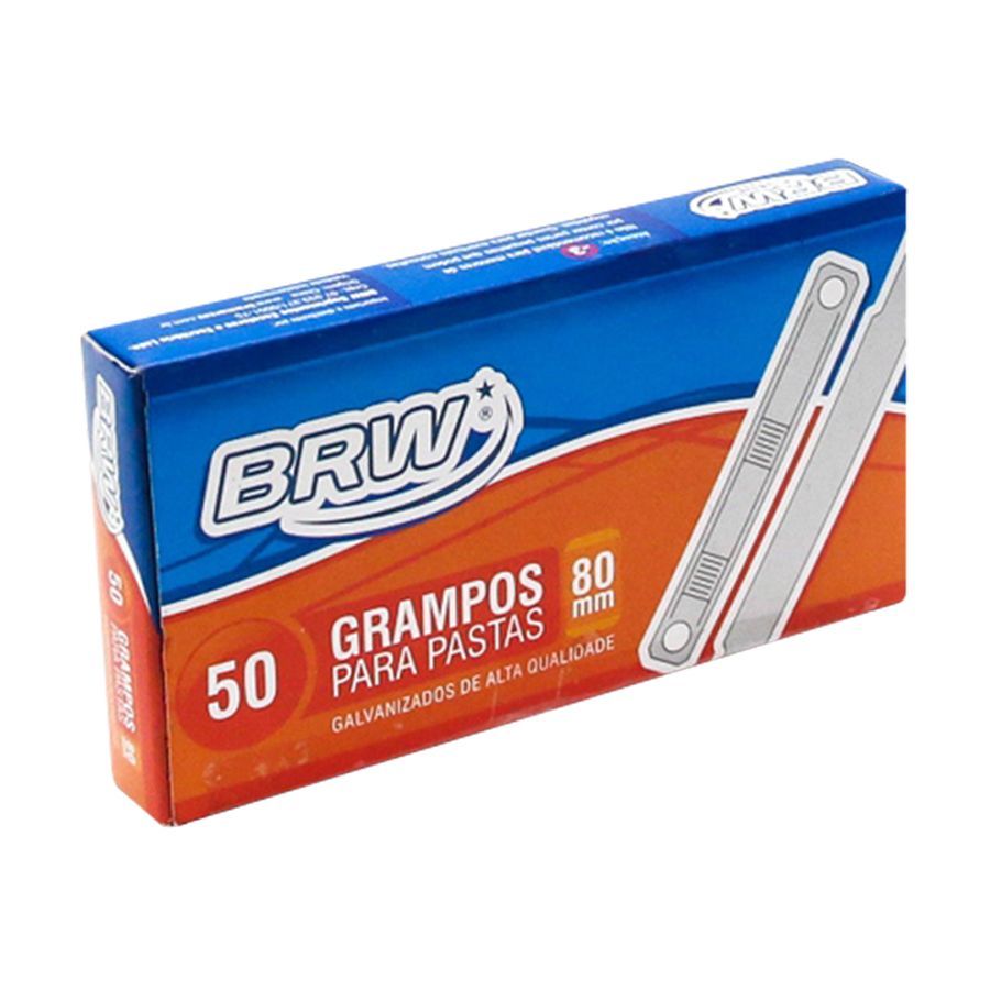 Grampo Trilho Metal Caixa com 50 - BRW