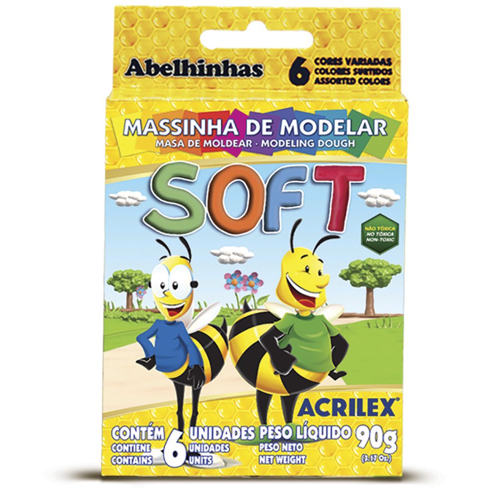 Massa de Modelar com 6 Cores - ACRILEX