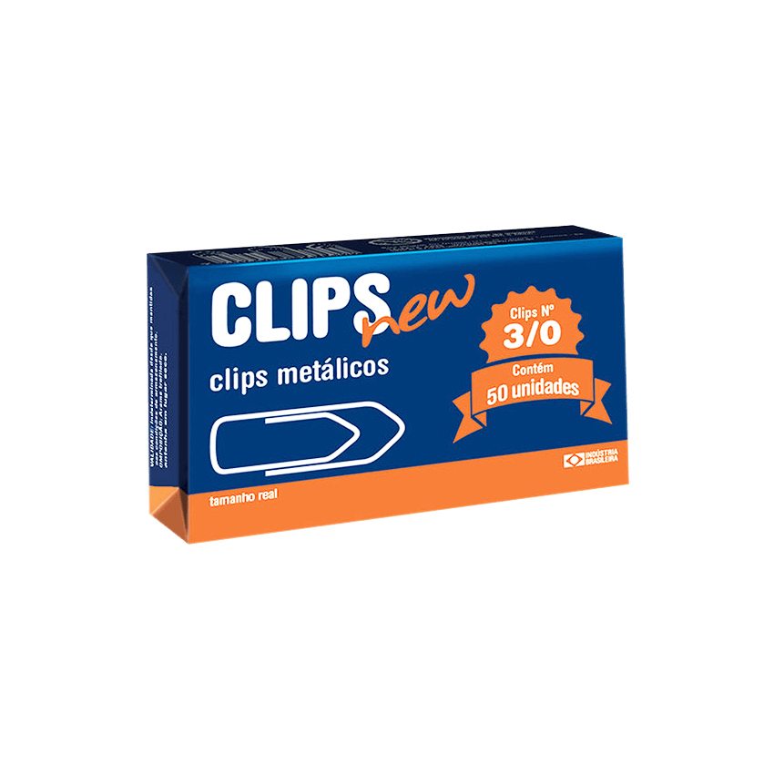Clips 3/0  com 50 unidade – NEW
