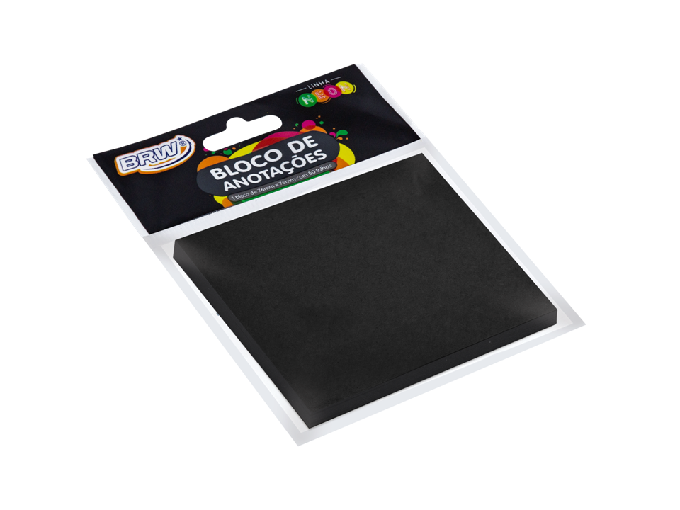 Pois-it 76x76 50 Folhas Preto - BRW