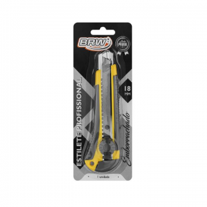 Estilete Largo 18mm Metal Emborrachado - BRW