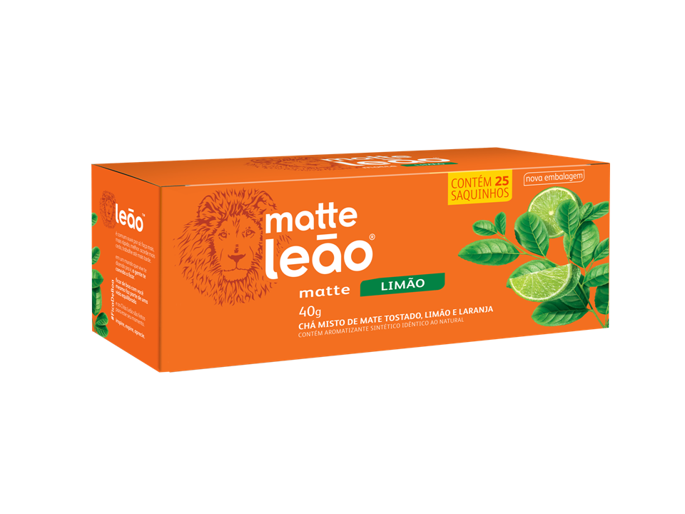 Chá Mate e Limão com 25 Sachês - LEÃO
