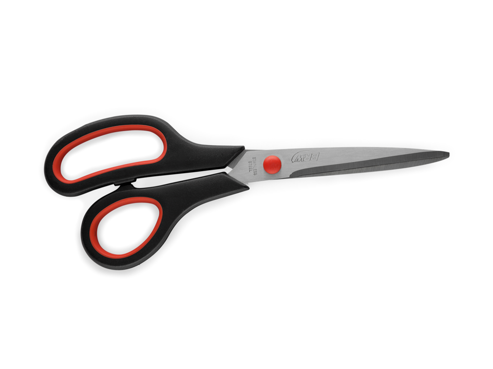 Tesoura 21cm Cabo Emborrachado TE2102 - BRW - Imagem 2