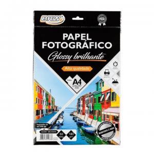Papel Fotográfico 180 Gr Brilhante com 50 Folhas - BRW