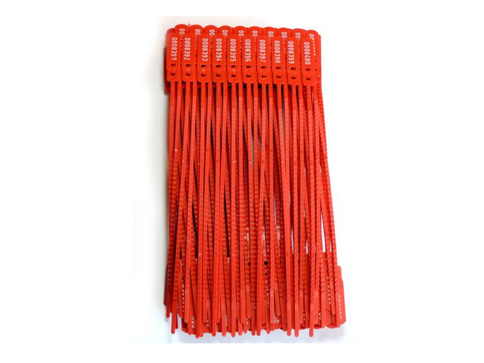 Lacre Malote Laranja 23 Cm Com 100 Unid.