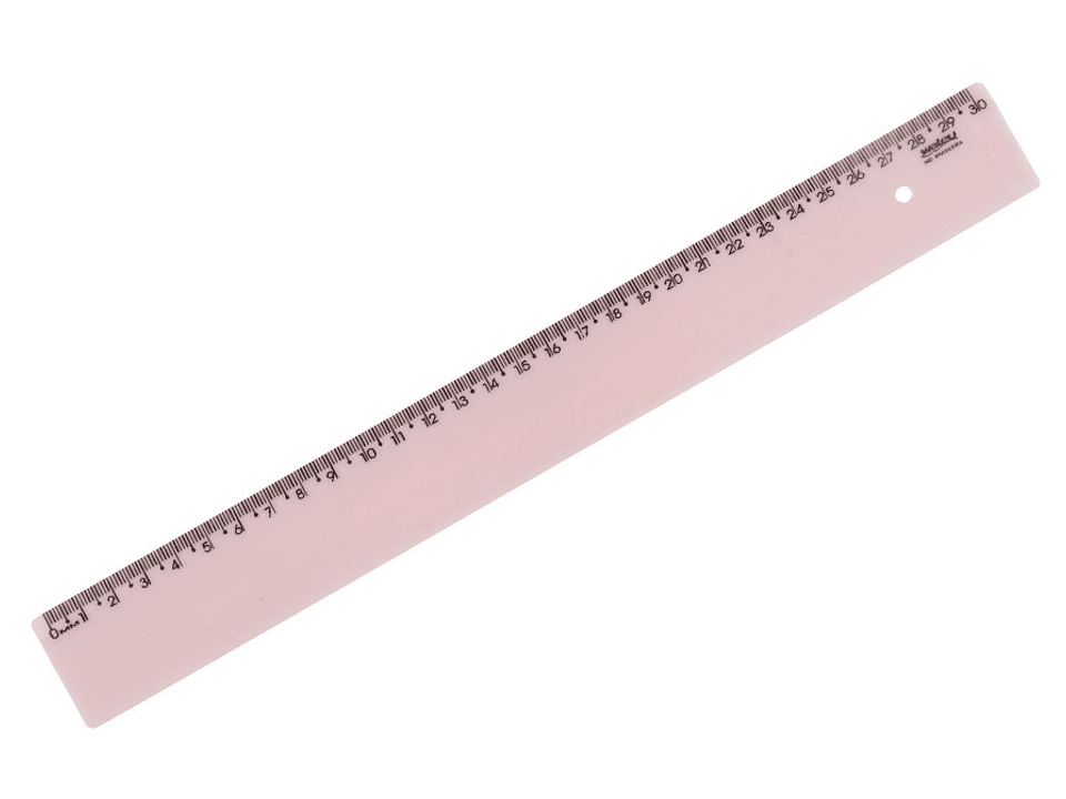 Régua 30cm Acrílico Rosa - DELLO