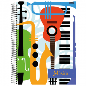 Caderno Musica Espiral Universitário 80 Folhas - SÃO DOMINGOS