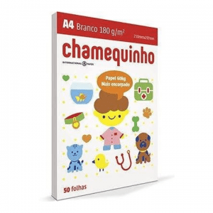 Papel Especial Chamequinho Branco A4 180g 50 Folhas - CHAMEX
