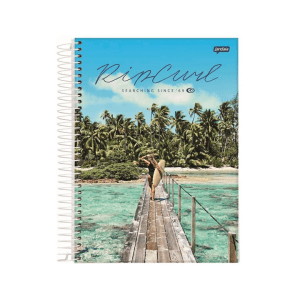 Caderno Espiral Universitário 01x80 Rip Curl Feminino - JANDAIA