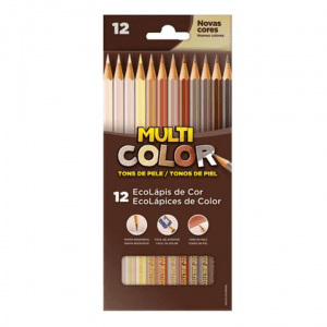 Lápis Cor Com 12 Tons de Pele - MULTICOLOR