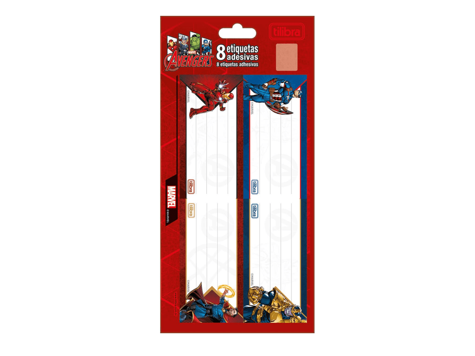 Etiqueta Caderno Com 08 Avengers - TILIBRA