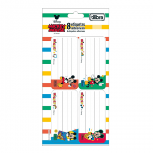 Etiqueta Caderno Com 08 Mickey - TILIBRA