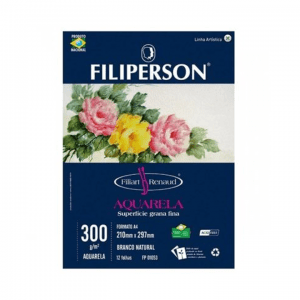 Bloco Aquarela A-4 12 Folhas 300g - FILIPERSON