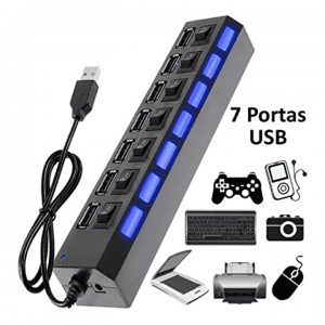 HUB USB 07 Portas 3.0 Com Interruptor - MD9