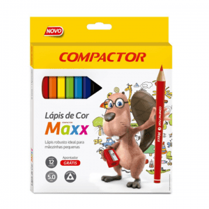 Lápis Cor Com 12 Maxx Jumbo - COMPACTOR