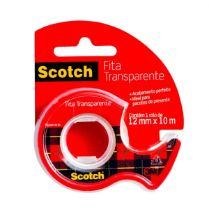 Fita Adesiva 12x10 Transparente + Dispenser - 3M