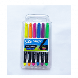 Caneta Conjunto Brush Pen Neon Com 06 - CIS