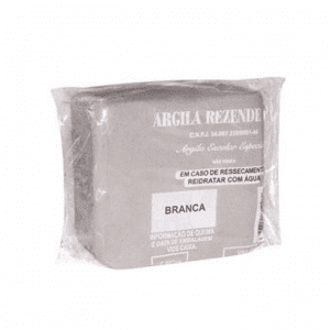 Argila Escolar Branca 1kg - REZENDE