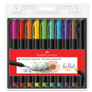 Caneta Conjunto Brush Pen Com 10 Unidades - FABER CASTELL