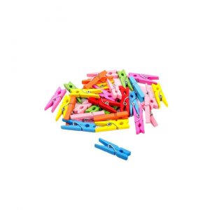 Mini Prendedor de Roupa Com 30 Colorido - KIT