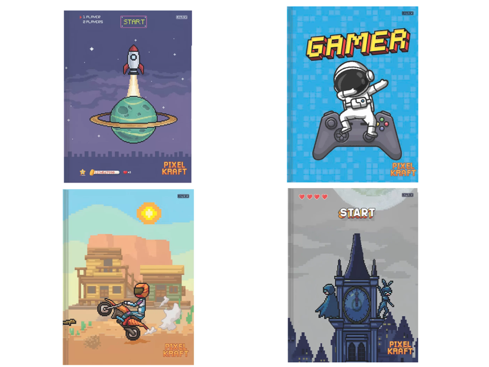 Caderno Brochurão 80 Folhas Pixel Kraft - SÃO DOMINGOS