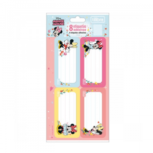 Etiqueta Caderno Com 08 Unidades Minnie - TILIBRA