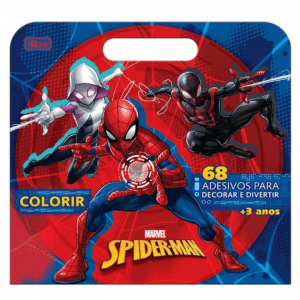 Livro Maleta Colorir Spider Man 08 Folhas - TILIBRA