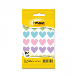 Etiqueta Coração Pastel 05 Folhas - PIMACO