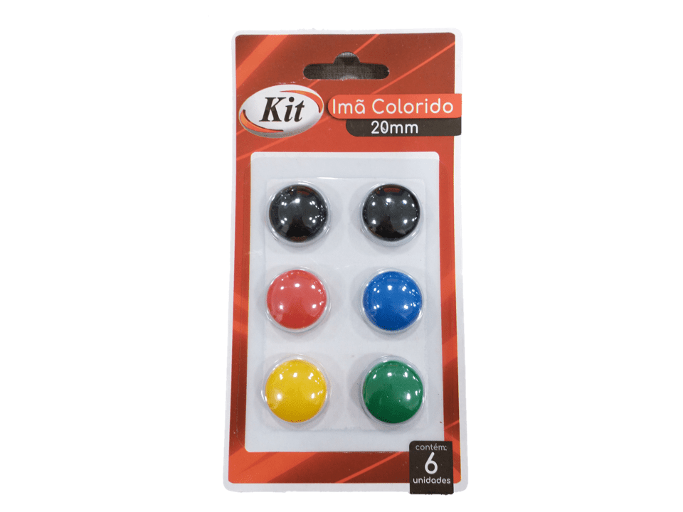Imã Magnético Redondo 20mm Com 06 Unidades TS5031 - KIT