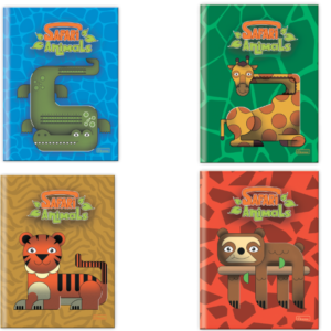 Caderno Brochura 1/4 80 Folhas Safari Animals - CADERSIL