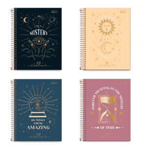Caderno Espiral Universitário 01x80 Folhas Cosmic Journey - CADERSIL