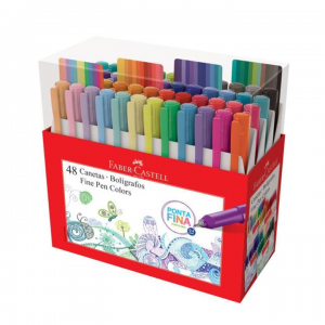 Caneta Conjunto Fine Pen 0.4 Com 48 Cores - FABER-CASTELL