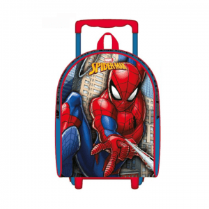 Mochila Com Rodinhas Spider Man Azul 10661 - XERYUS