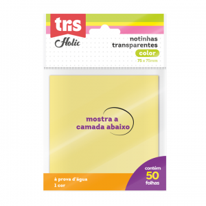 Post-it 75x75 50 Folhas Translucido Amarelo - TRIS