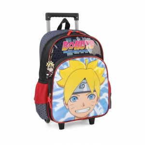 Mochila Com Rodinhas Boruto Preto/Azul IC38126BR