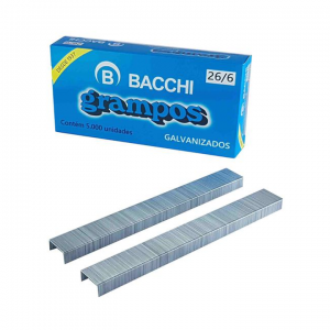 Grampo 26/6 Prata Com 5000 - BACCHI