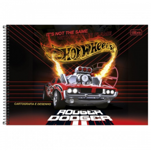 Caderno Desenho Espiral 80 Folhas Hotwheels - TILIBRA