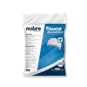 Touca Descartável Branca Com 100 - NOBRE